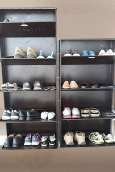 Wall Mounted Shoe Rack by Batra Steel Furniture